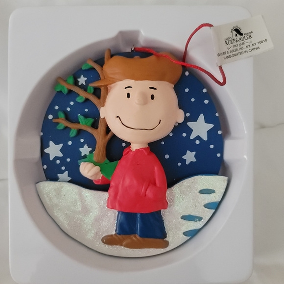 NIB Vintage Charlie Brown 3D Ornament in Original Box Kurt Adler - Picture 2 of 7